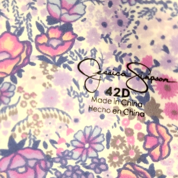 Jessica Simpson Women's Full Figure Bra Underwire Padded Floral Size 42 D - Picture 8 of 8